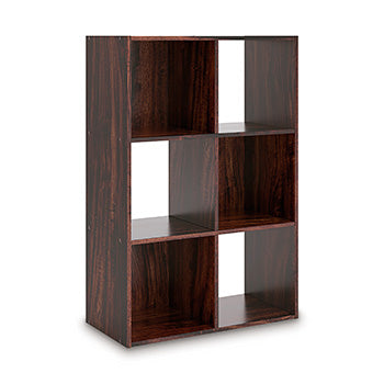 Glosmount Six Cube Organizer in Cherry/Light Brown, angle view
