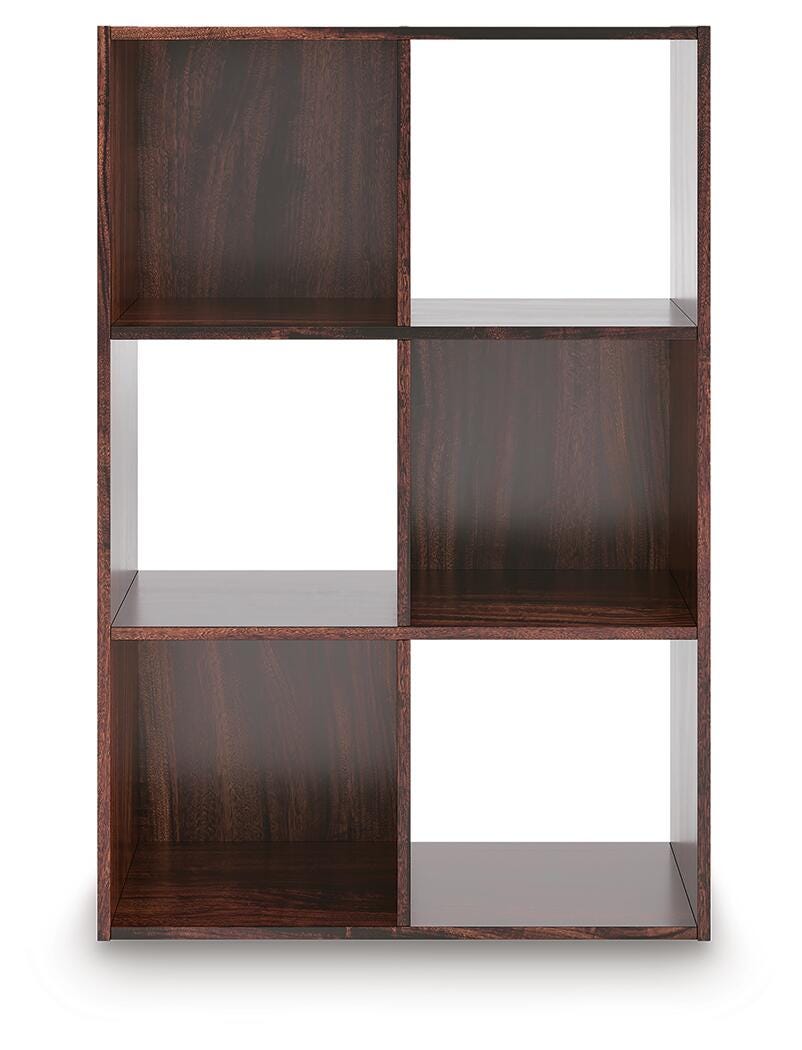 Glosmount Six Cube Organizer in Cherry/Light Brown, front view
