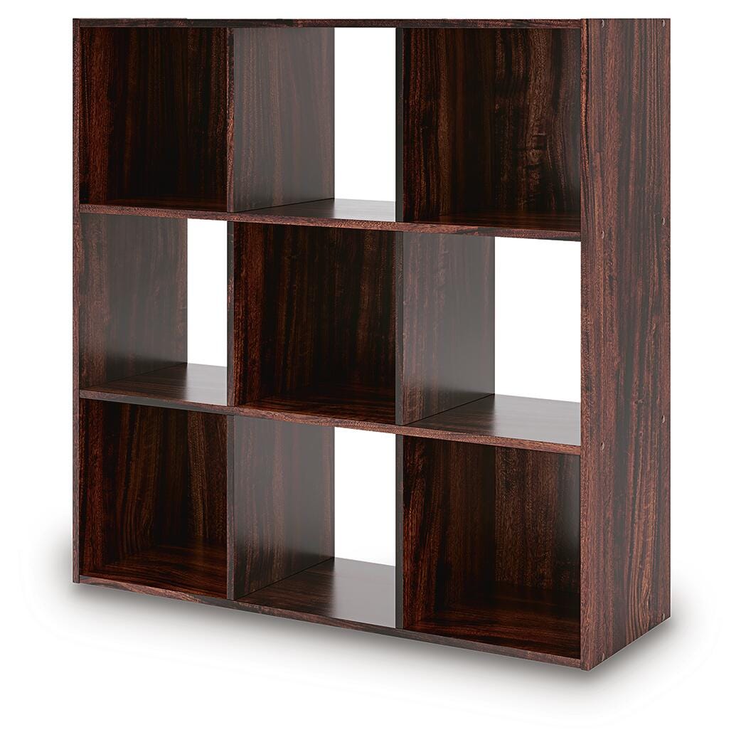 Glosmount Nine Cube Organizer in Cherry/Light Brown, angle view