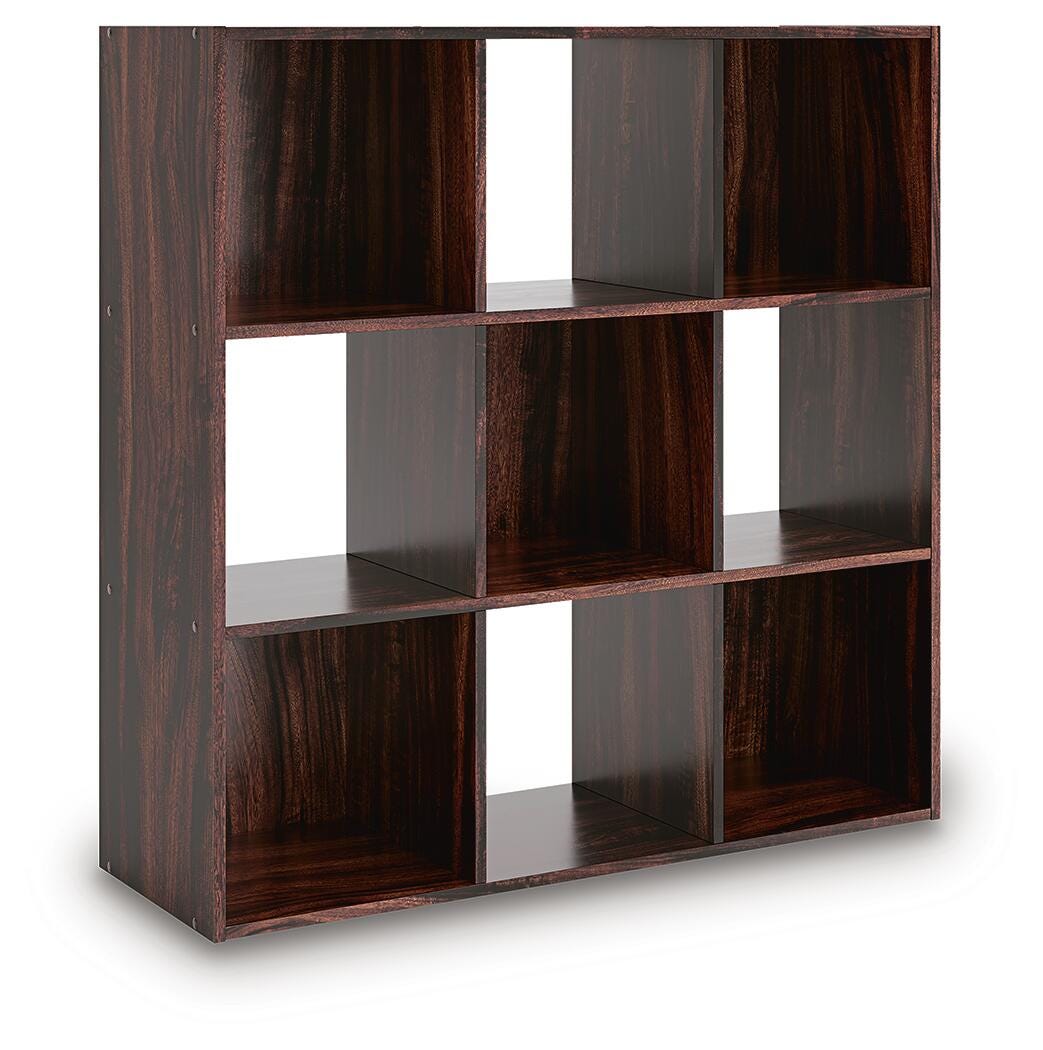 Glosmount Nine Cube Organizer in Cherry/Light Brown, angle view