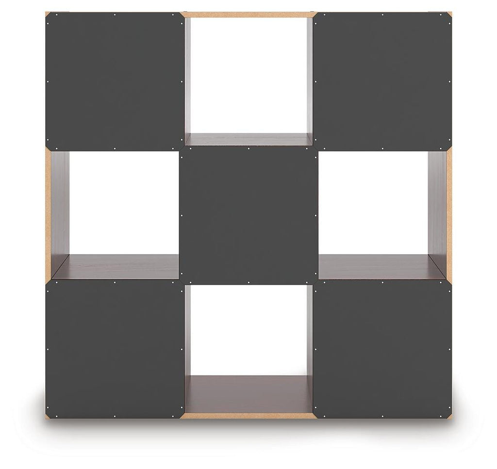 Glosmount Nine Cube Organizer in Cherry/Light Brown, back view