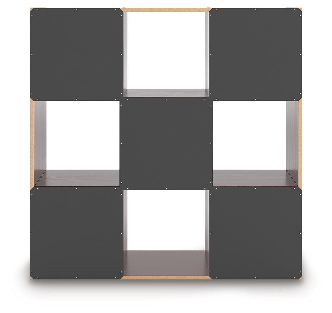 Glosmount Nine Cube Organizer in Cherry/Light Brown, back view