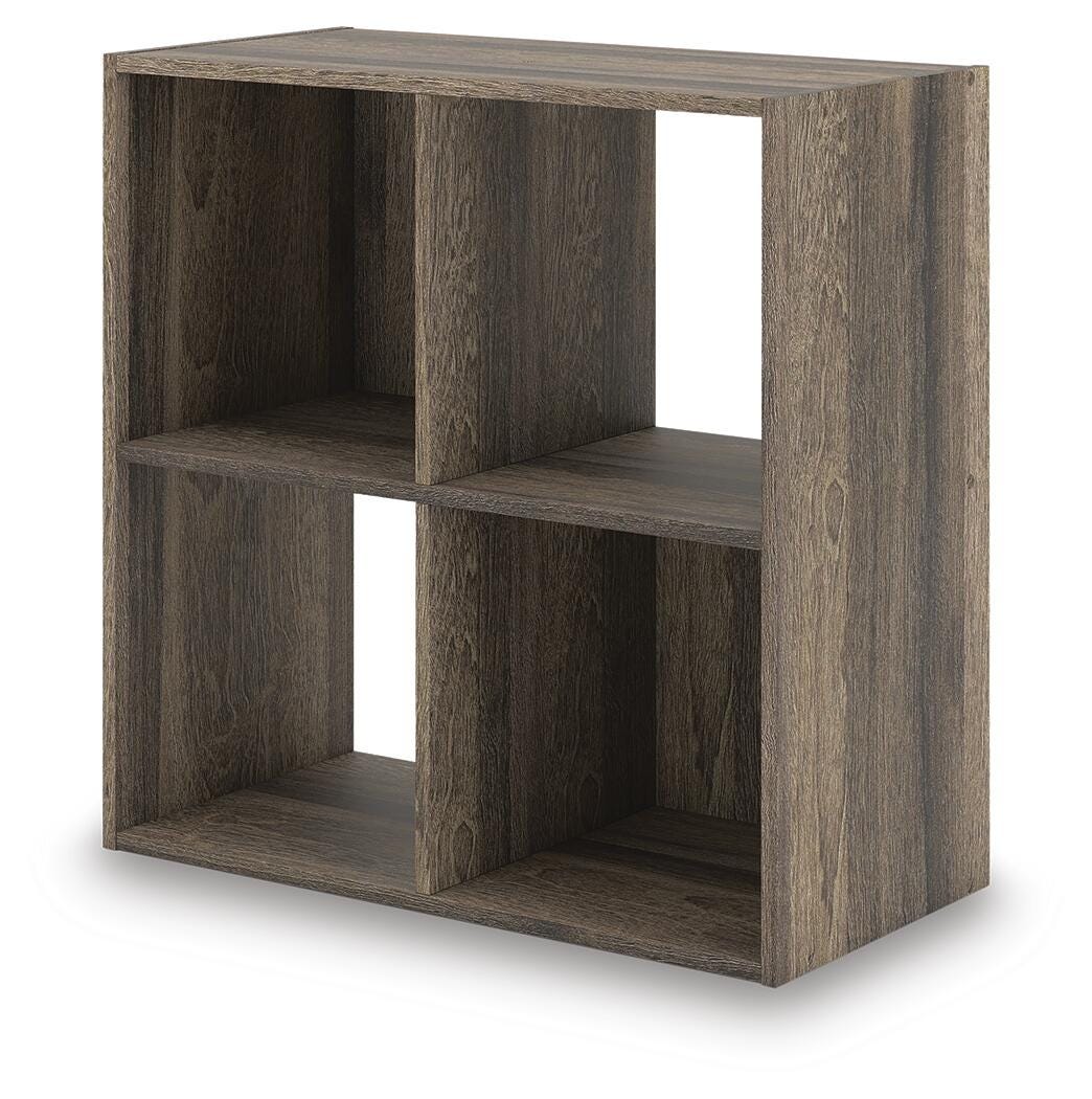 Shallifer Four Cube Organizer in Brown, angle view