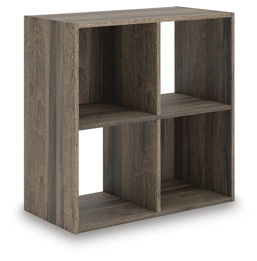 Shallifer Four Cube Organizer in Brown, angle view