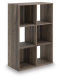 Shallifer Six Cube Organizer in Brown, angle view