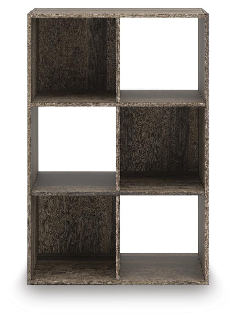 Shallifer Six Cube Organizer in Brown, front view