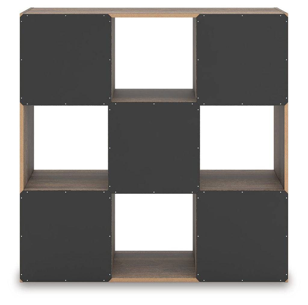 Shallifer Nine Cube Organizer in Brown, back view