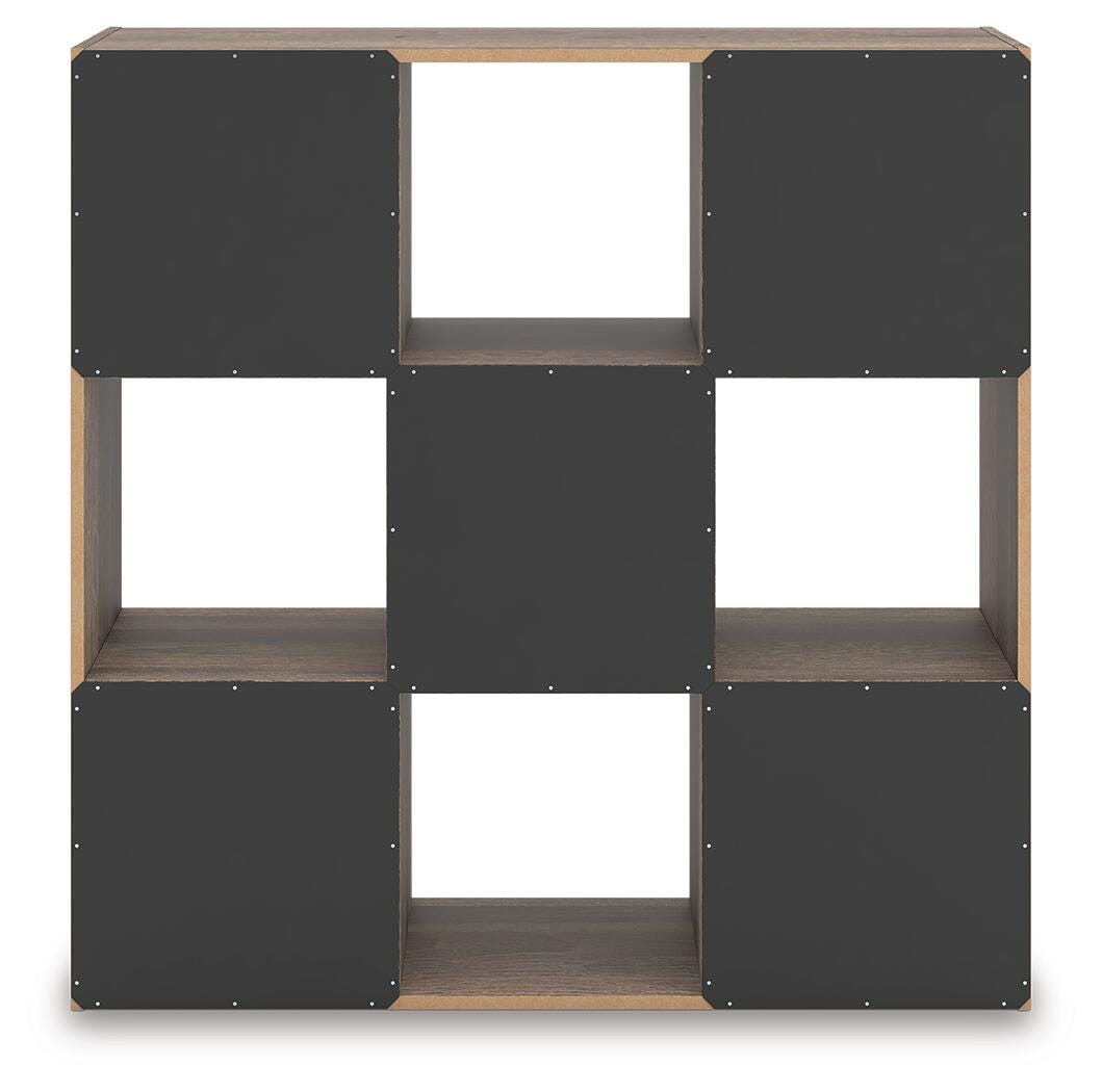 Shallifer Nine Cube Organizer in Brown, back view