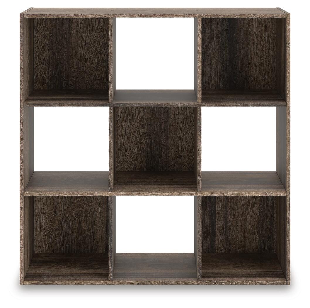 Shallifer Nine Cube Organizer in Brown, front view