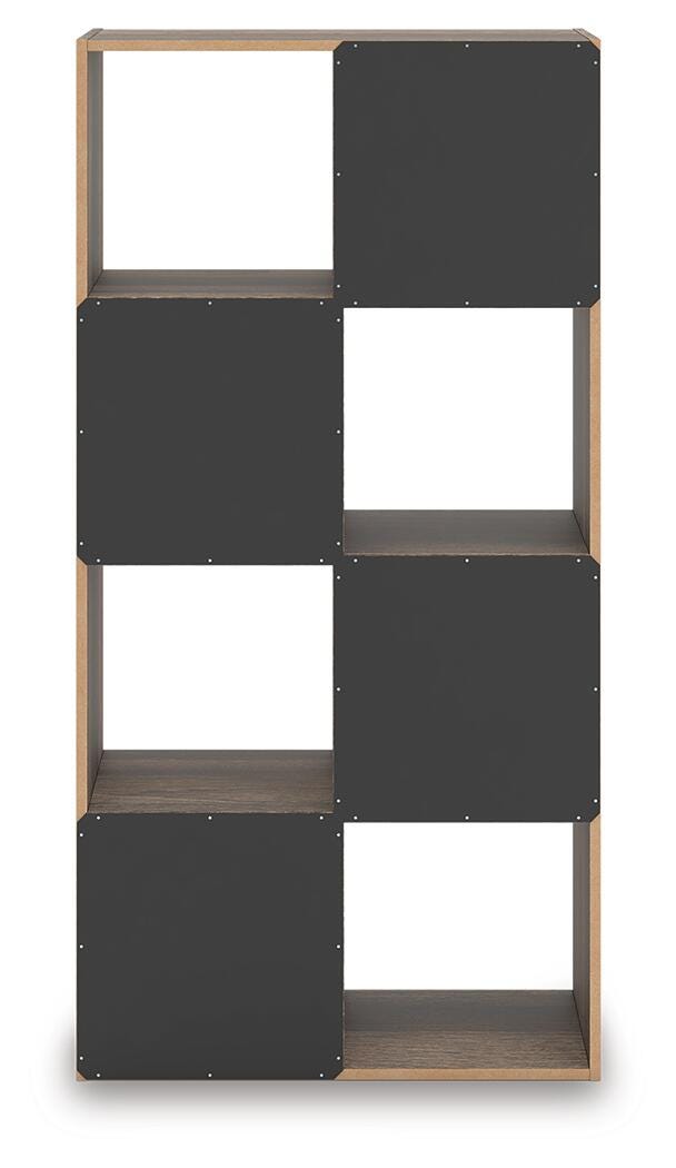 Shallifer Eight Cube Organizer in Brown, back view