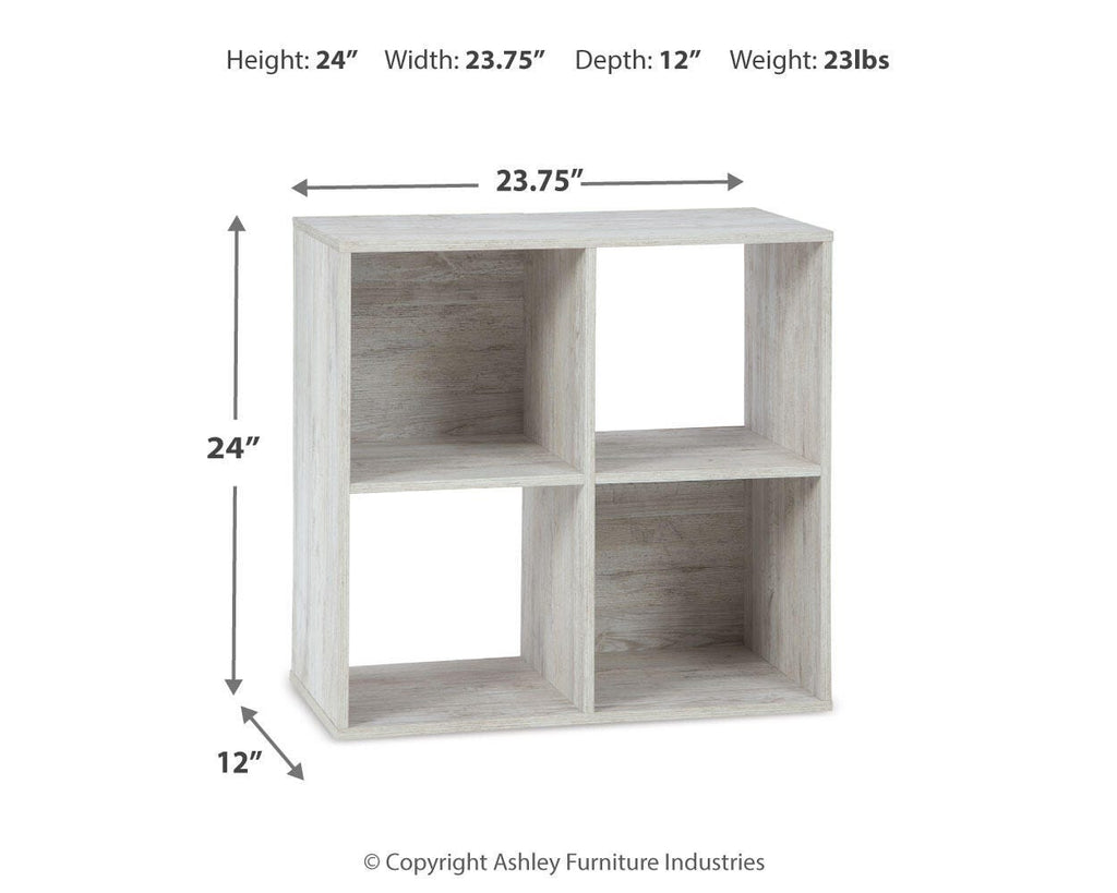 Paxberry Four Cube Organizer in Whitewash, alternate view 4