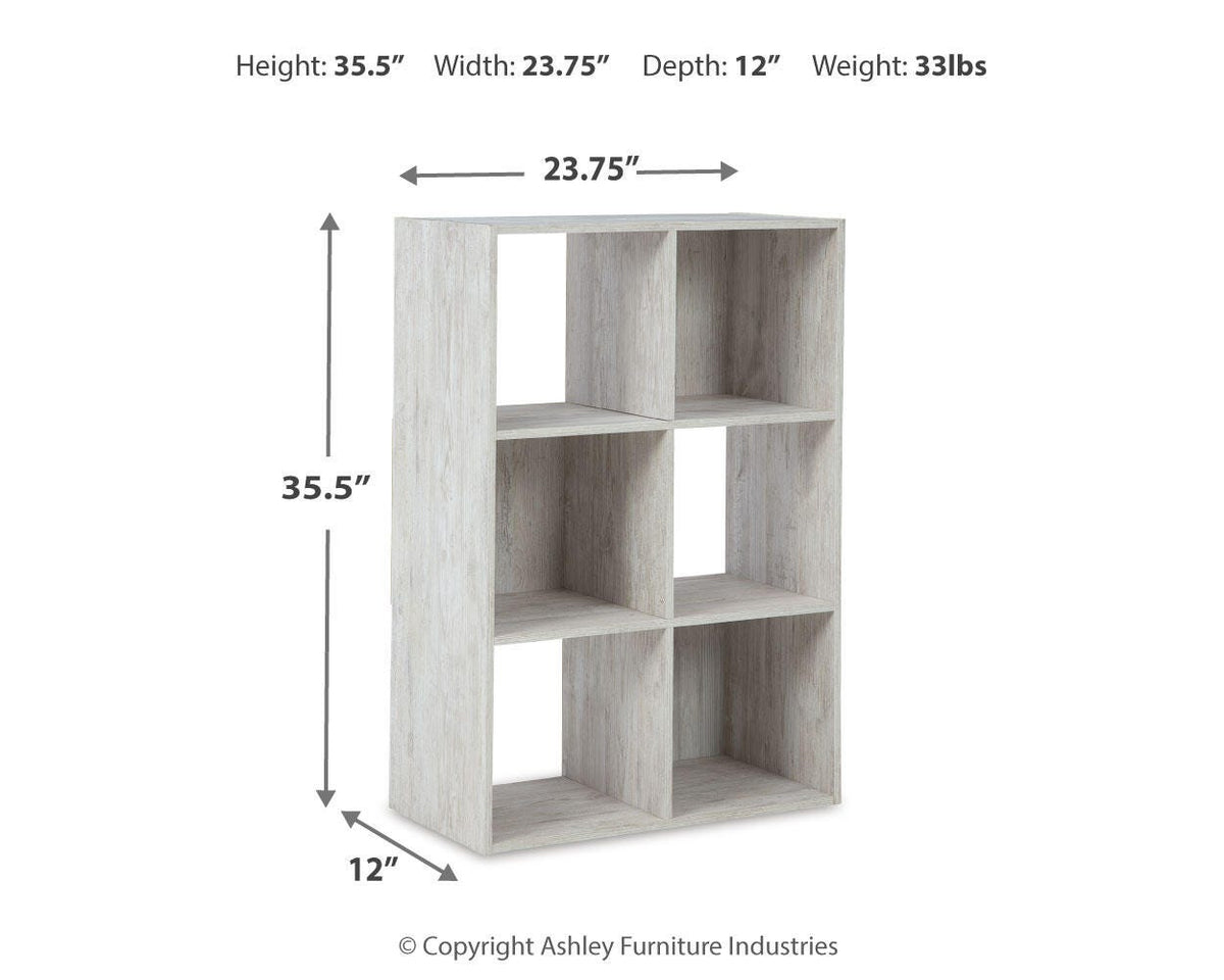 Paxberry Six Cube Organizer in Whitewash, alternate view 4