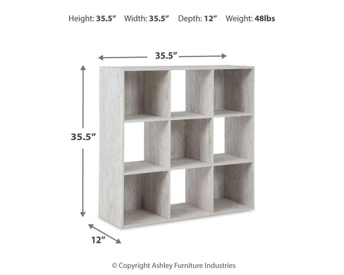 Paxberry Nine Cube Organizer in Whitewash, alternate view 4