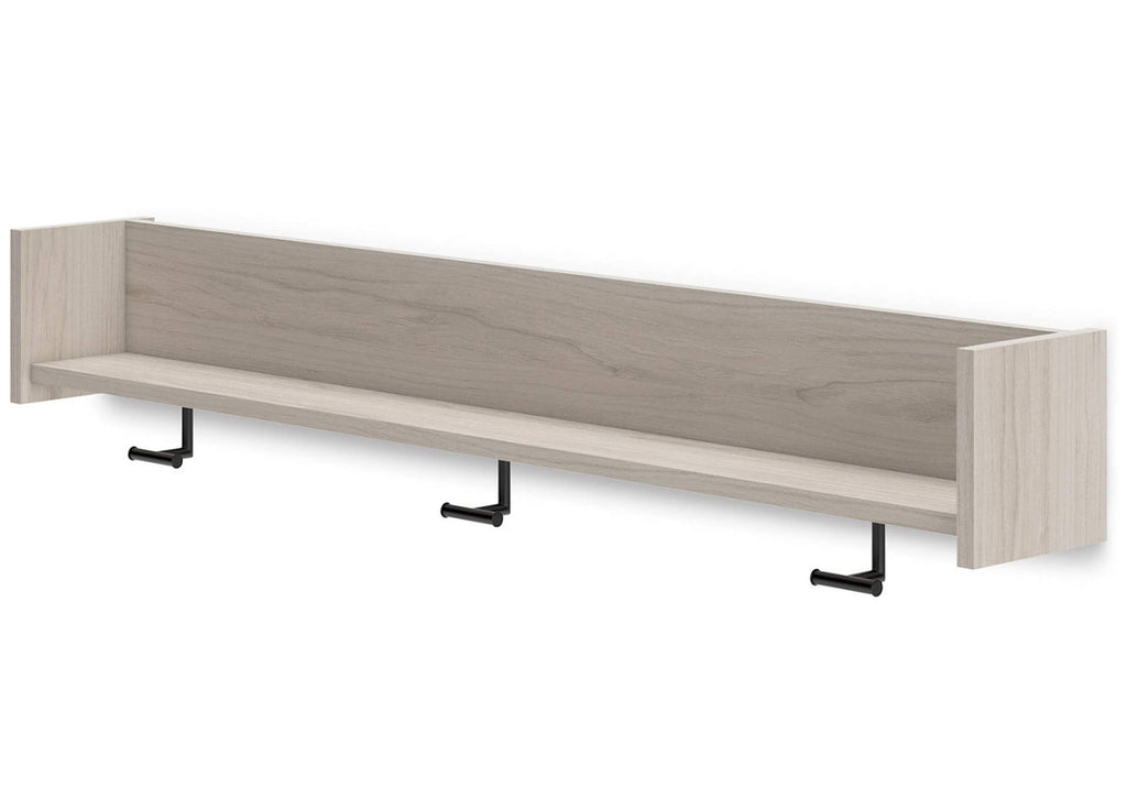 Socalle Wall Mounted Coat Rack with Shelf angled view