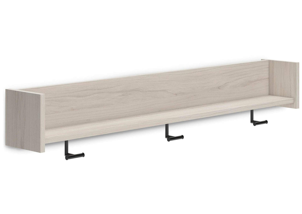 Socalle Wall Mounted Coat Rack with Shelf angled view