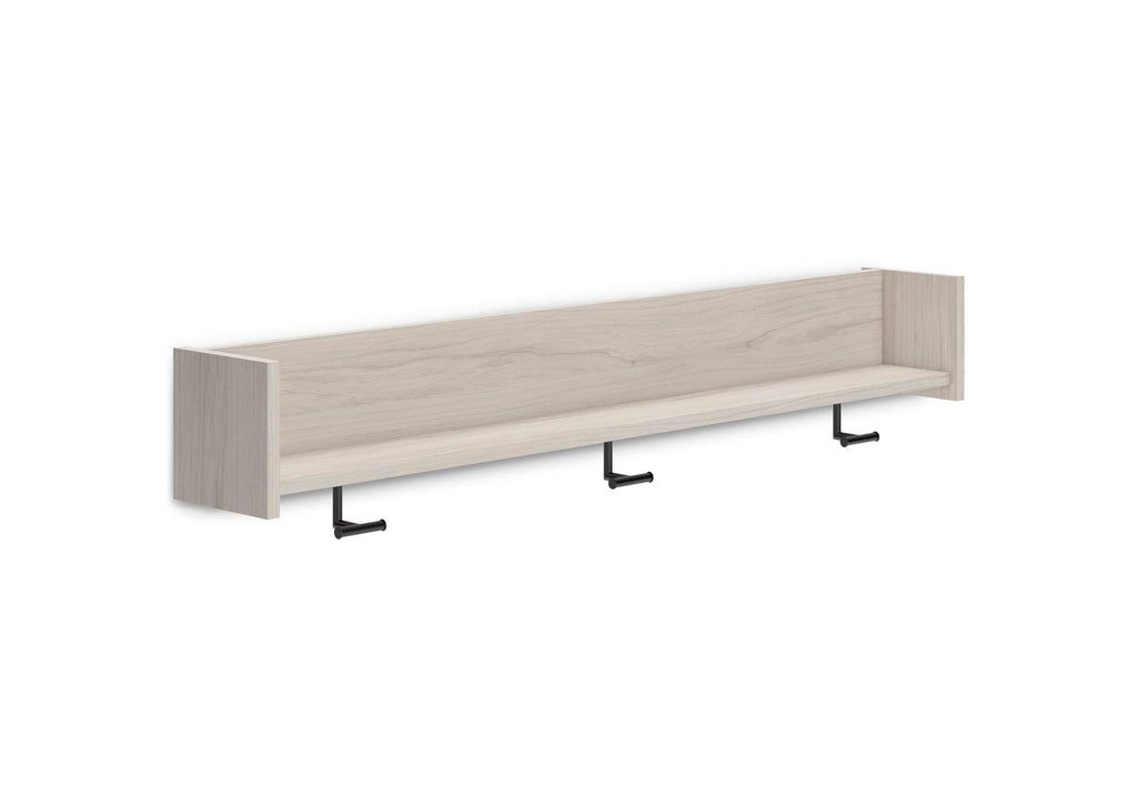Socalle Wall Mounted Coat Rack with Shelf angled view