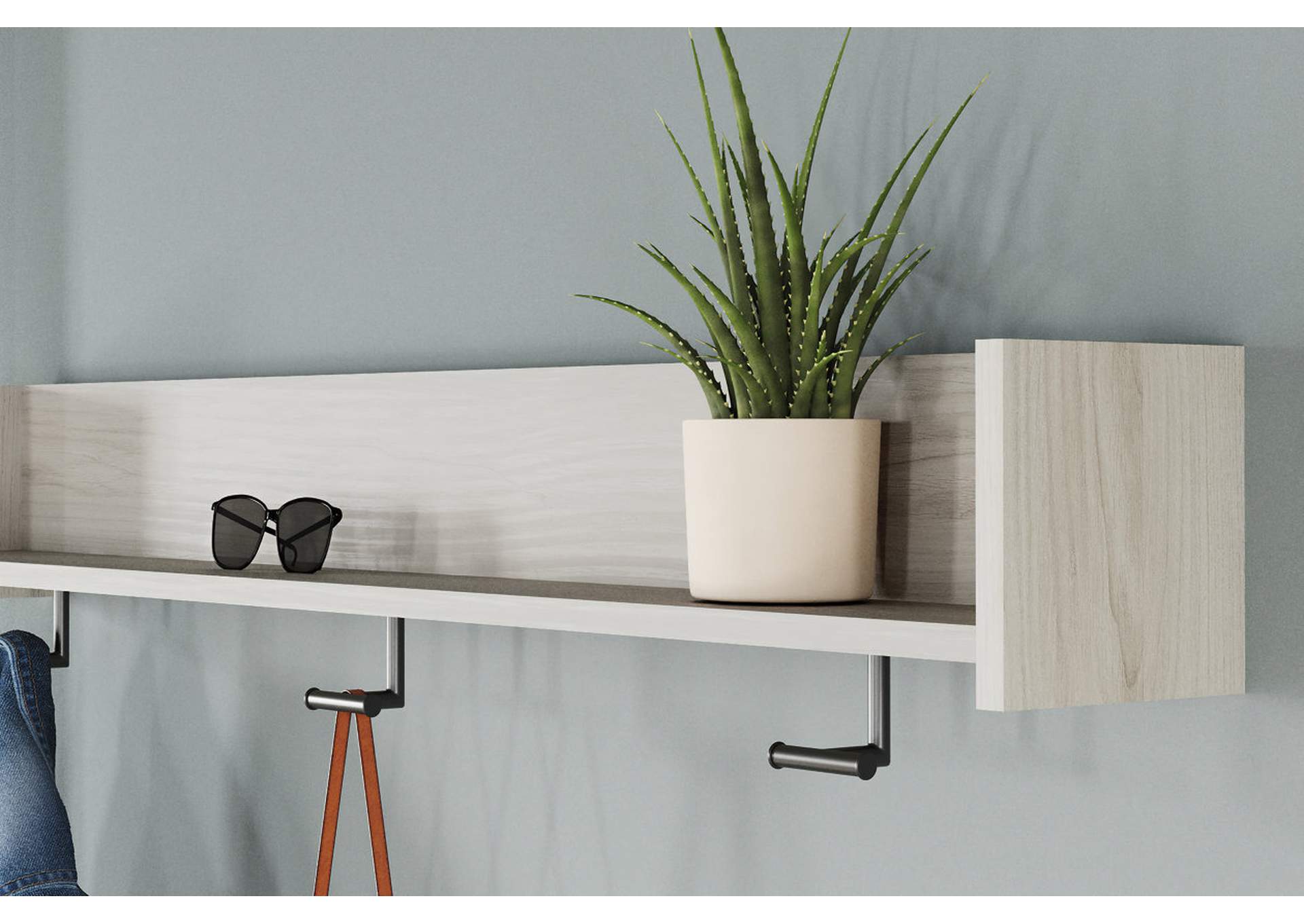Socalle Wall Mounted Coat Rack with Shelf detail