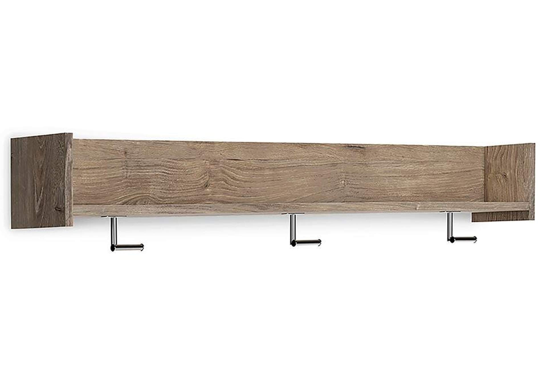 Oliah Wall Mounted Coat Rack with Shelf