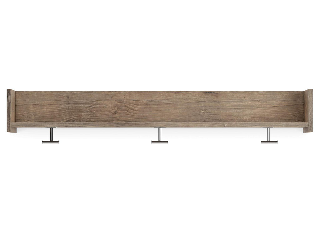 Oliah Wall Mounted Coat Rack with Shelf front view