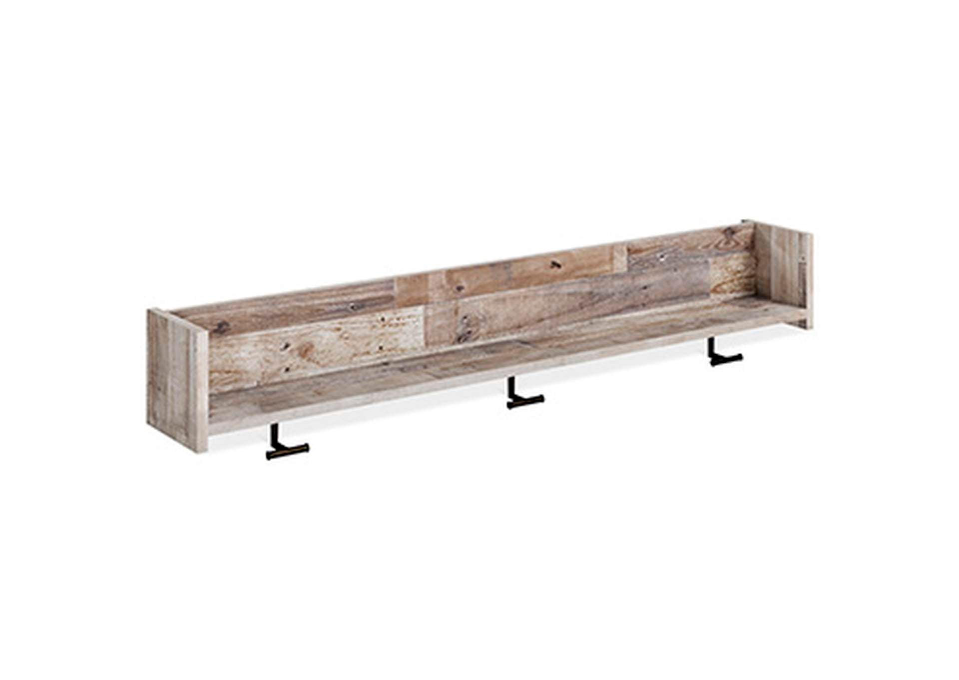 Neilsville Wall Mounted Coat Rack with Shelf angled view