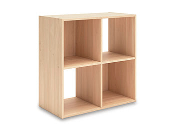 Piperton Four Cube Organizer in Tan, angle view