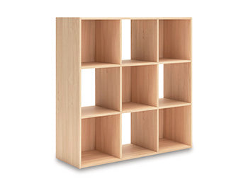 Piperton Nine Cube Organizer in Tan, angle view