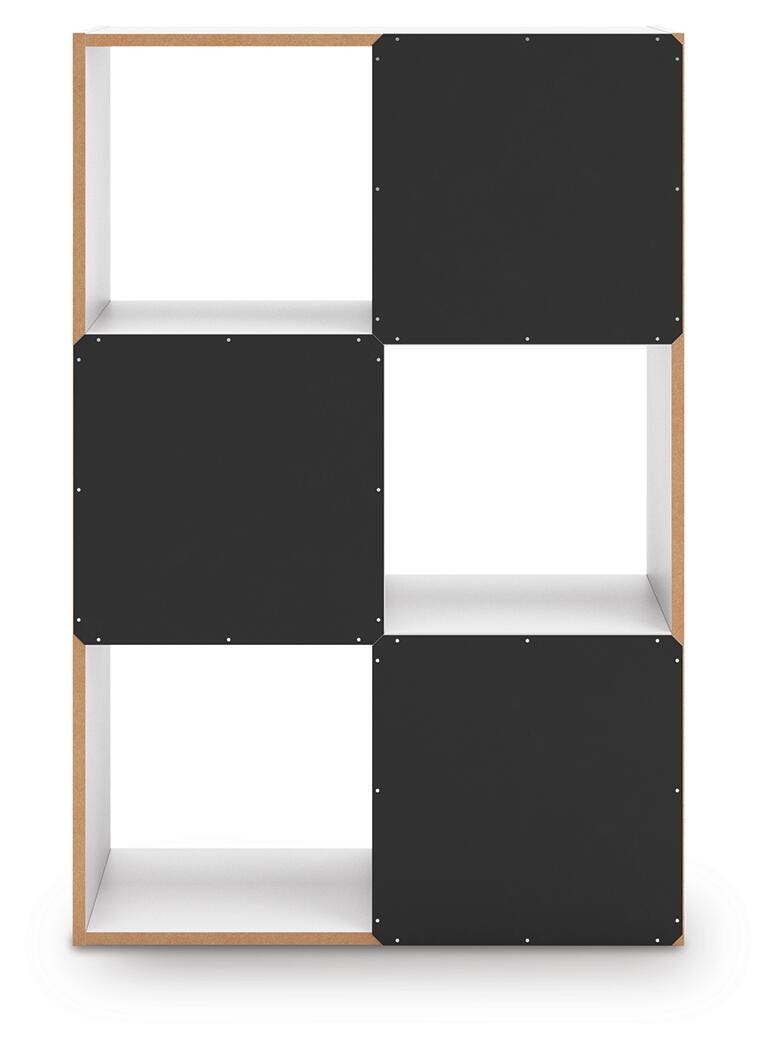 Onita Six Cube Organizer in White, back view