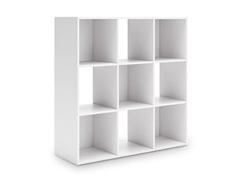 Onita Nine Cube Organizer in White, angle view