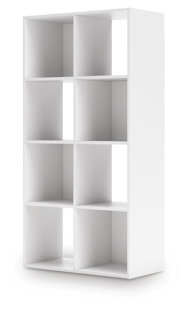 Onita Eight Cube Organizer in White, angle view