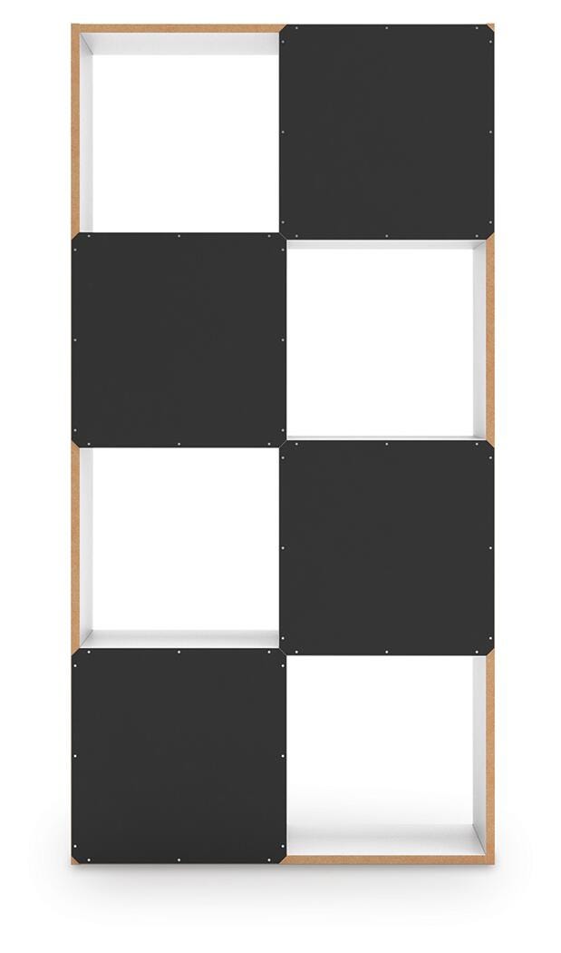 Onita Eight Cube Organizer in White, back view