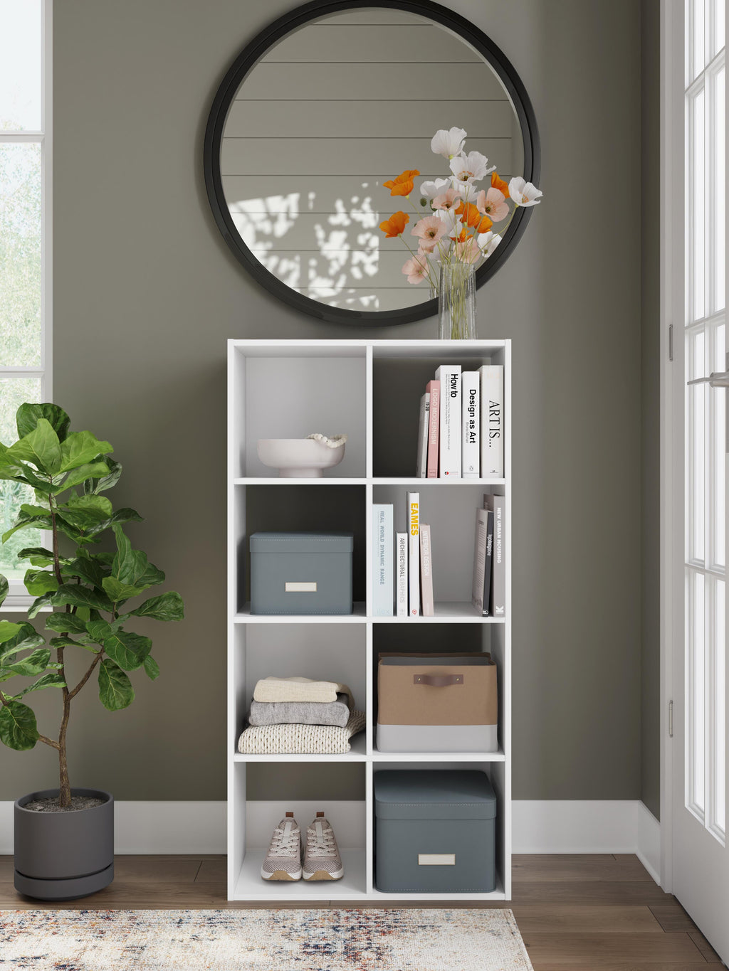 Onita Eight Cube Organizer in White, alternate view 3