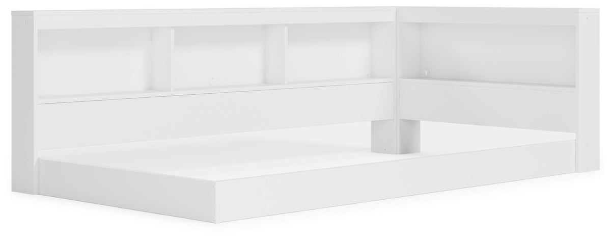 Piperton Twin Bookcase Storage Bed in White, alternate view 4