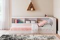 Piperton Twin Bookcase Storage Bed in White