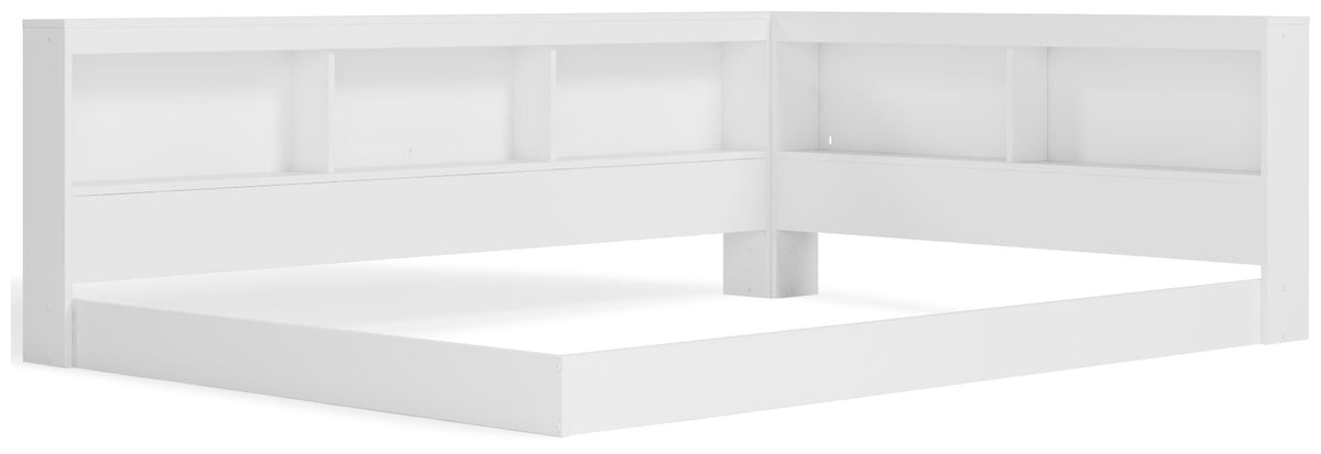 Piperton Full Bookcase Storage Bed in White, alternate view 4