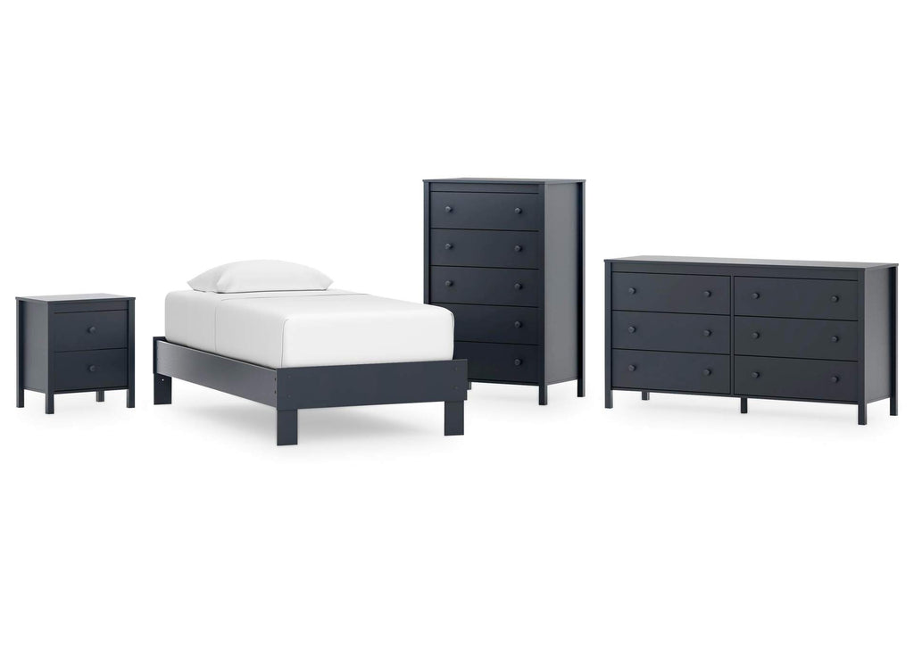 Simmenfort Twin Platform Bed, Dresser, Chest and Nightstand