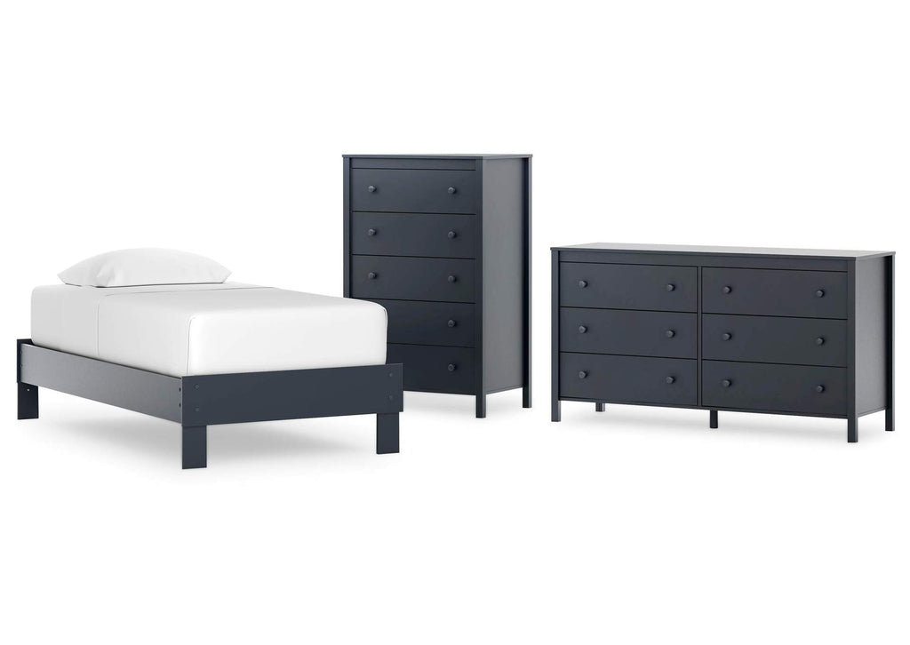 Simmenfort Twin Platform Bed, Dresser and Chest