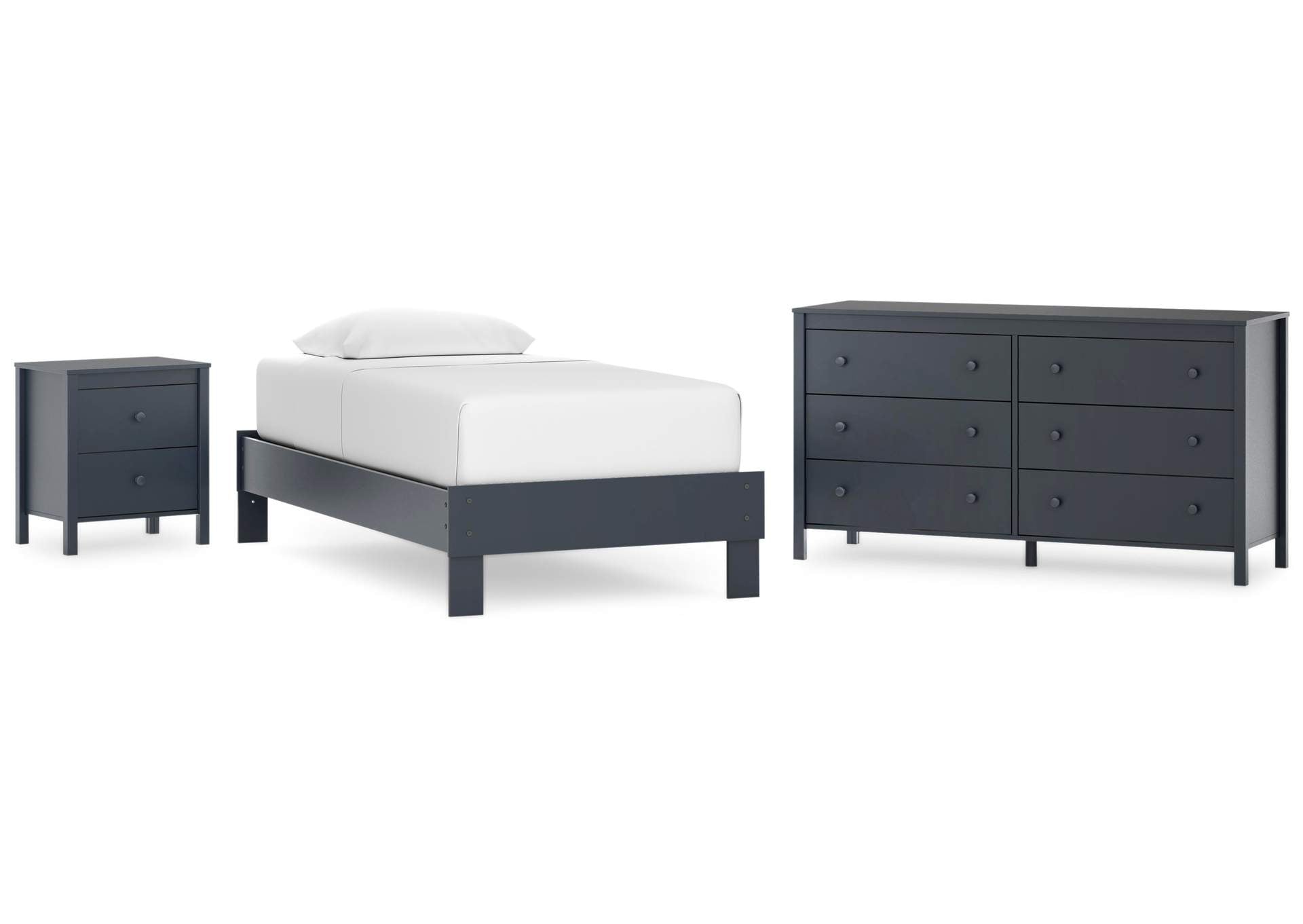 Simmenfort Twin Platform Bed, Dresser and Nightstand