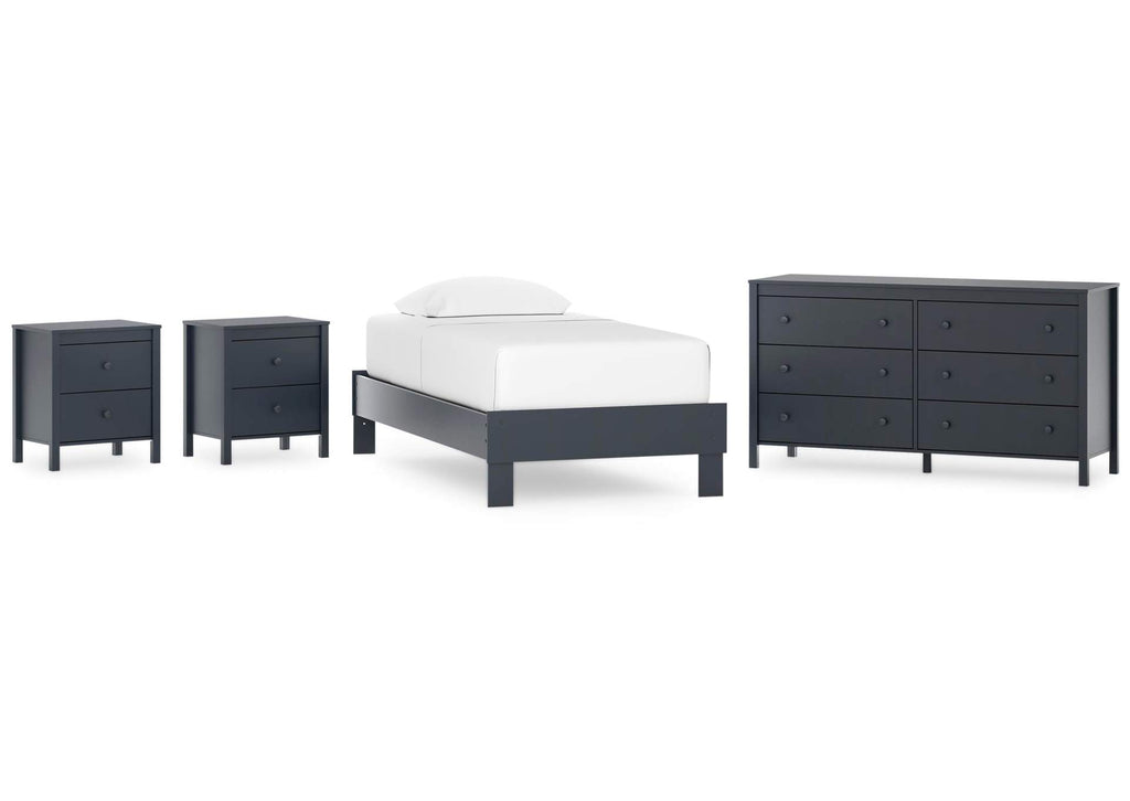 Simmenfort Twin Platform Bed, Dresser and 2 Nightstands