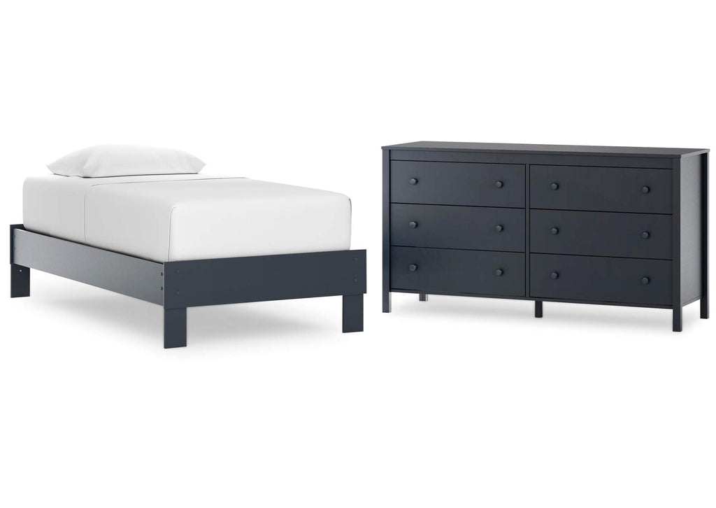 Simmenfort Twin Platform Bed and Dresser