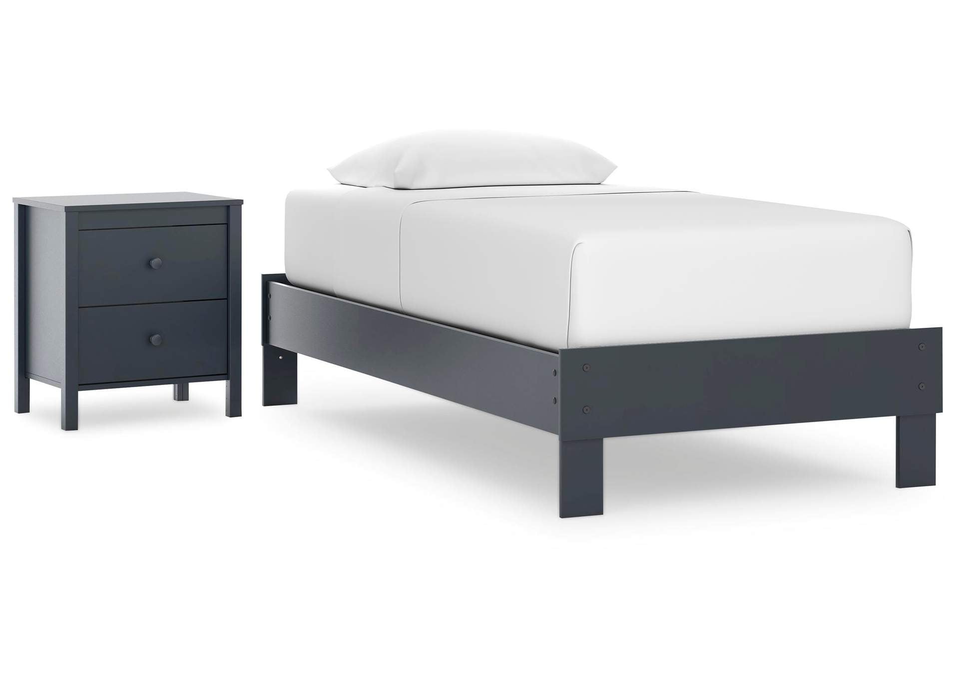 Simmenfort Twin Platform Bed and Nightstand