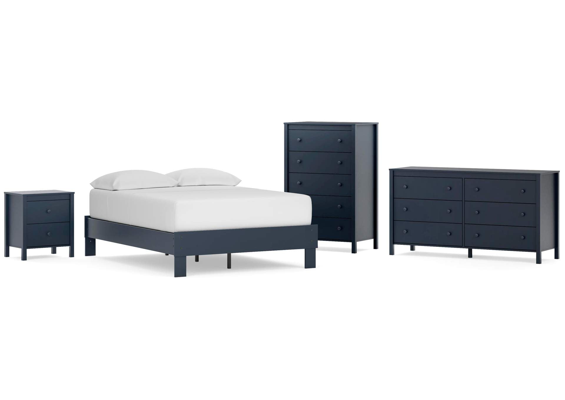 Simmenfort Full Platform Bed, Dresser, Chest and Nightstand