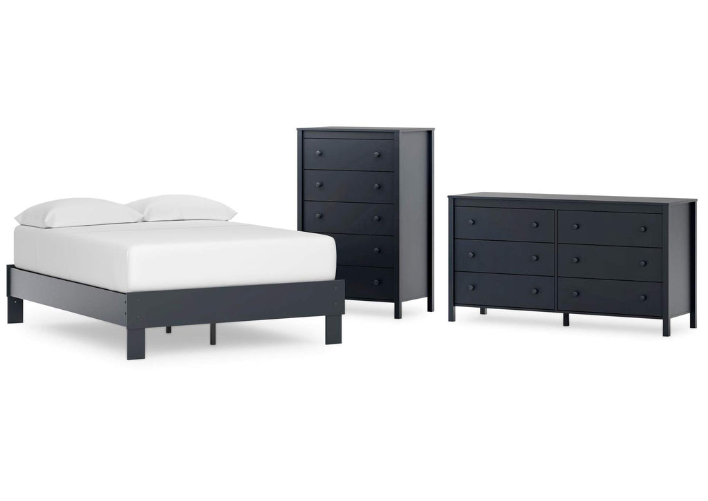 Simmenfort Full Platform Bed, Dresser and Chest