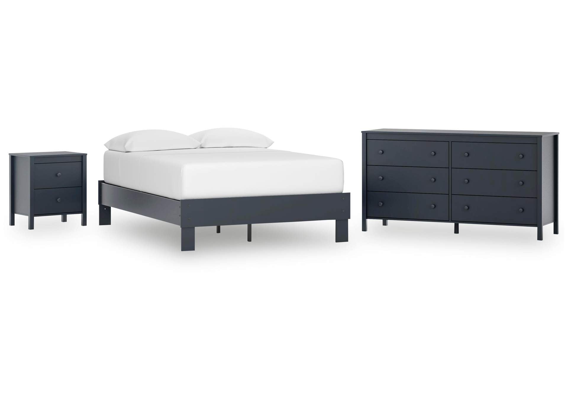 Simmenfort Full Platform Bed, Dresser and Nightstand