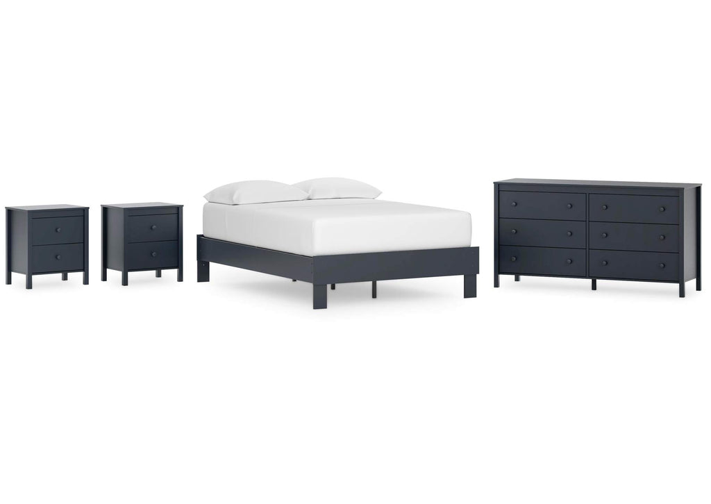Simmenfort Full Platform Bed, Dresser and 2 Nightstands