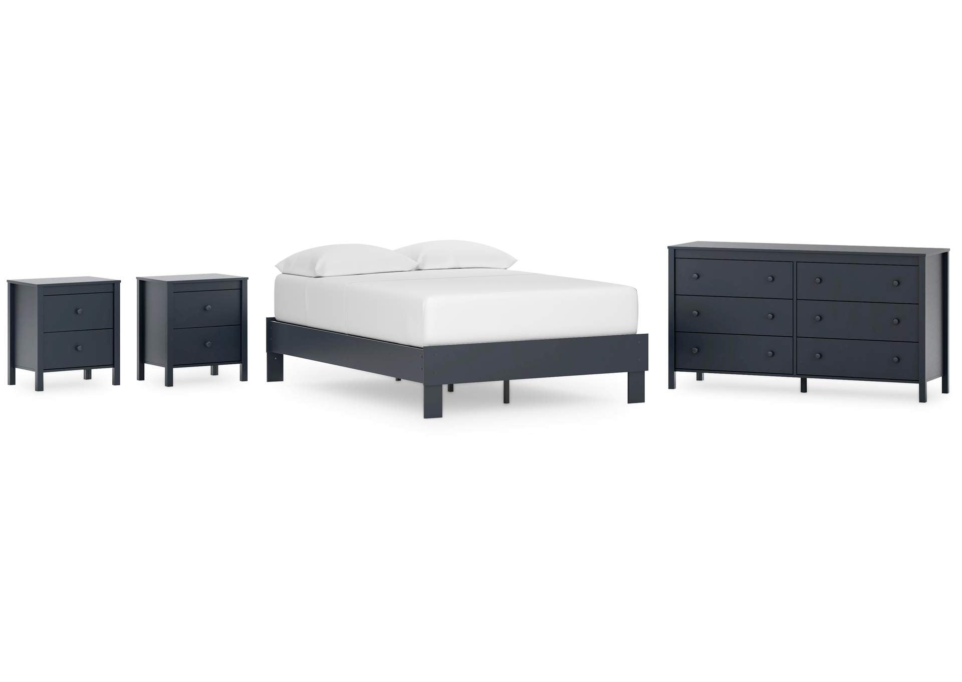 Simmenfort Full Platform Bed, Dresser and 2 Nightstands