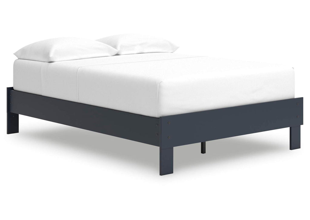 Simmenfort Full Platform Bed, Dresser and Chest angled view