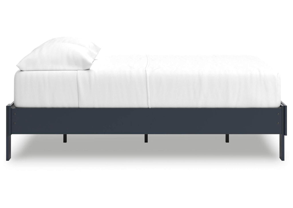 Simmenfort Full Platform Bed, Dresser and Nightstand side view