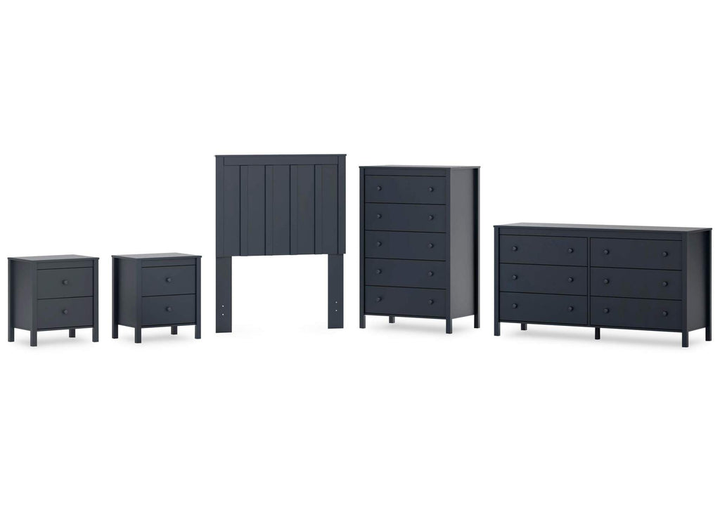 Simmenfort Twin Panel Headboard, Dresser, Chest and 2 Nightstands