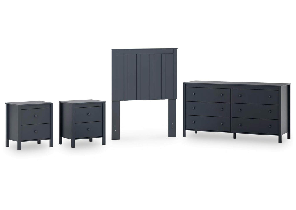 Simmenfort Twin Panel Headboard, Dresser and 2 Nightstands