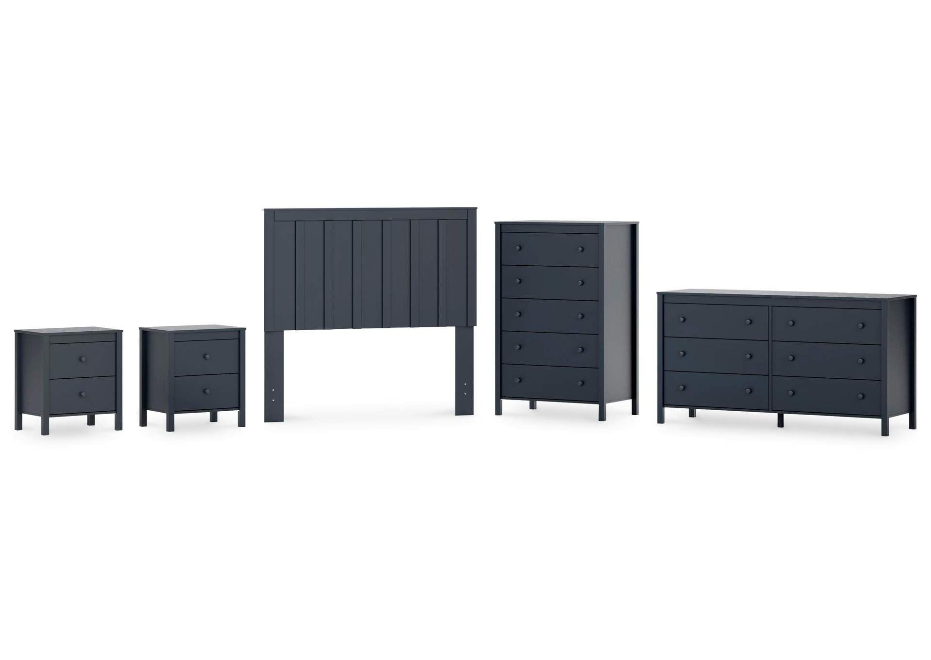 Simmenfort Full Panel Headboard, Dresser, Chest and 2 Nightstands